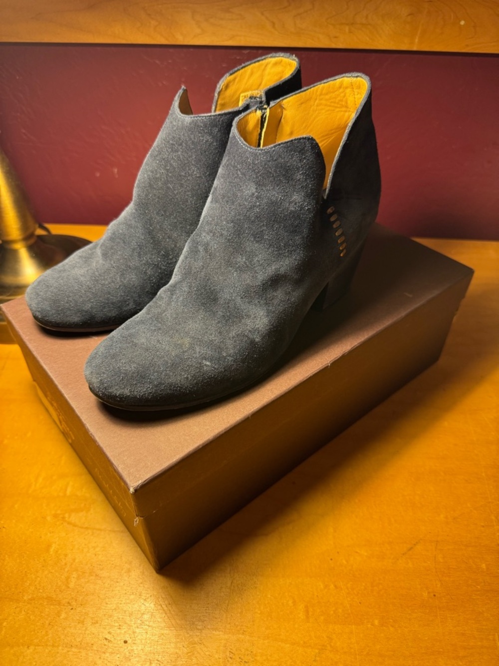 Colleen Cordero Alanis boot Women’s Blue Suede Ankle Boots - Night Sky - size 8